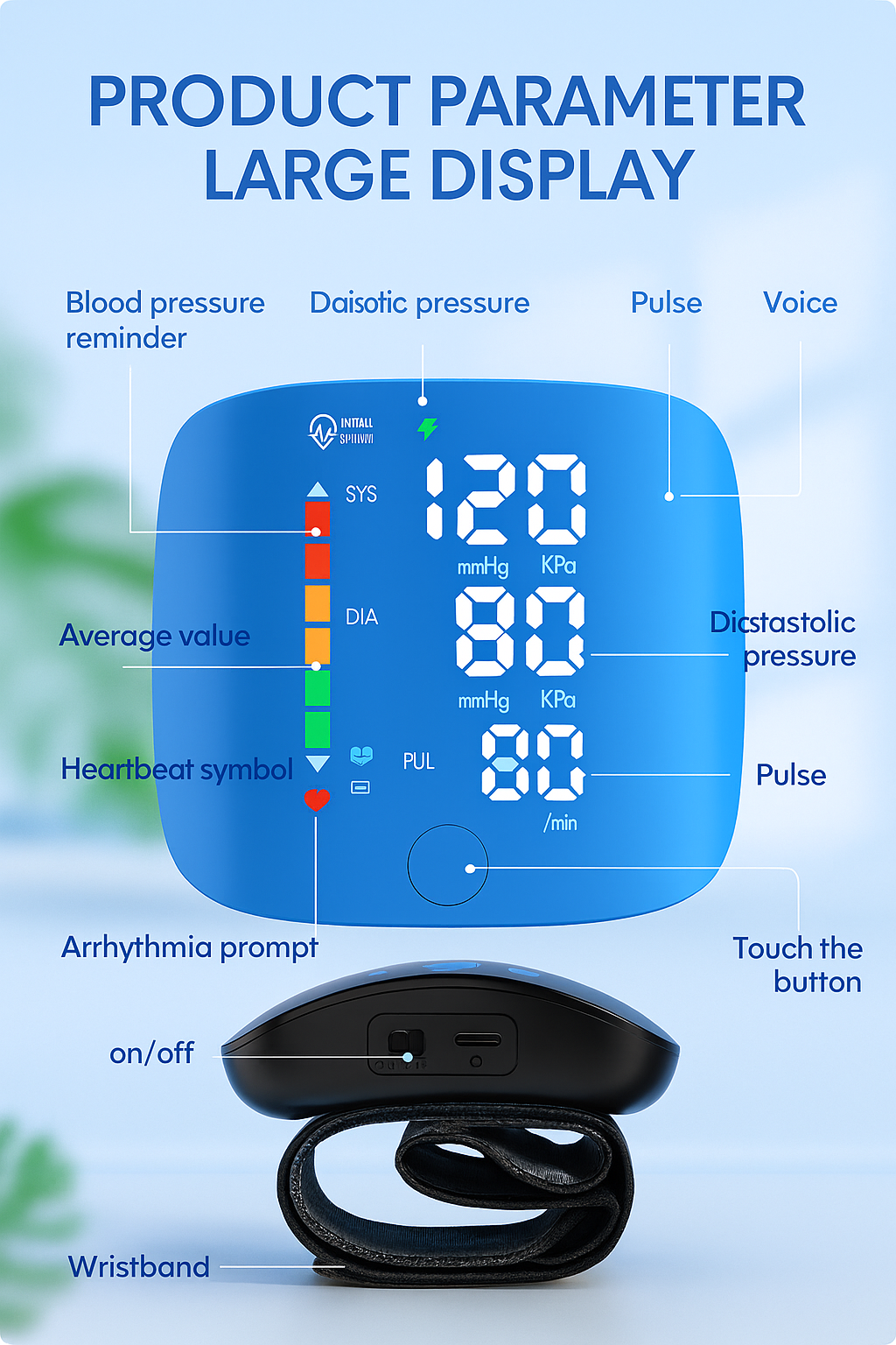 PulseWizz™ Wrist BP Monitor